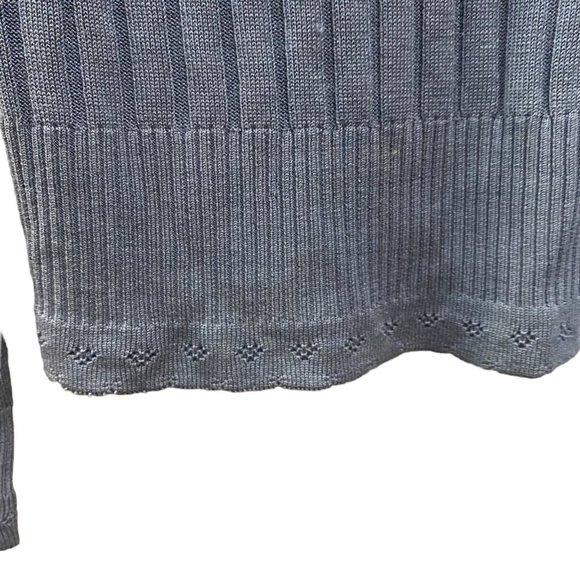 Vintage Urban Works Women Large 100% Silk Cardigan Attached Scoop Shirt Sweater - Picture 5 of 8